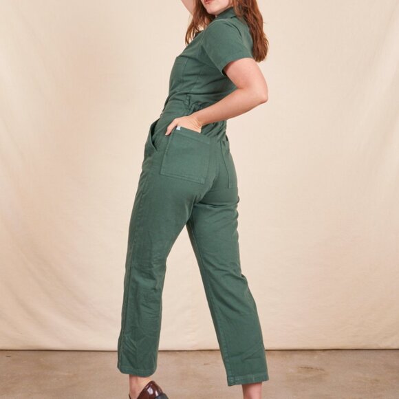 Big Bud Press - Short Sleeve Jumpsuit - Dark Emerald Green XXS - Picture 1 of 6